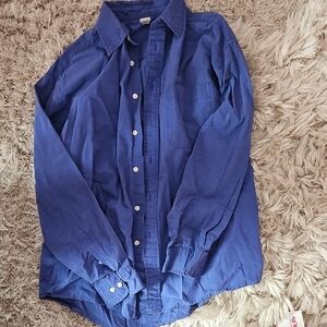 Men's Blue Button-Up Shirt